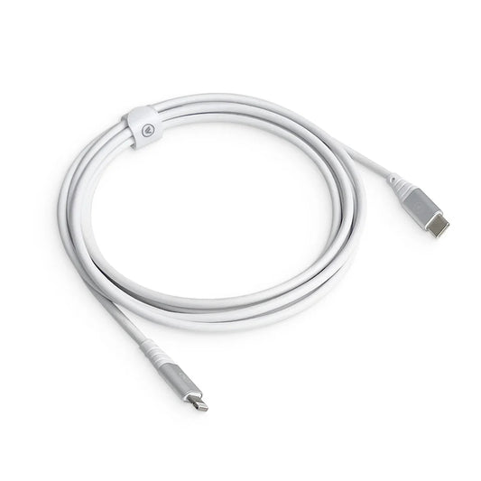 Cabo 2 metros homologado MFi para USB-C Hard Cable em TPE - Branco