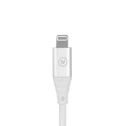 Cabo 2 metros homologado MFi para USB-C Hard Cable em TPE - Branco