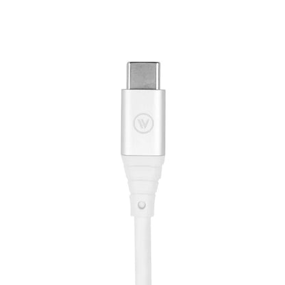 Cabo 2 metros homologado MFi para USB-C Hard Cable em TPE - Branco
