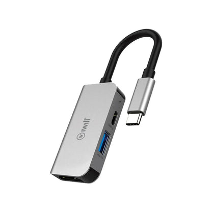 Hub USB-C Mini - Adaptador 3 em 1: HDMI, USB, USB-C