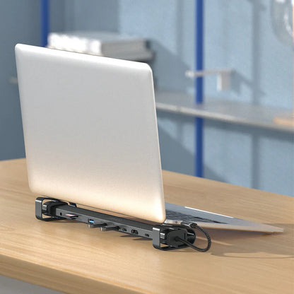 Hub USB-C Stand - Suporte para notebook com adaptador USB-C 10 em 1